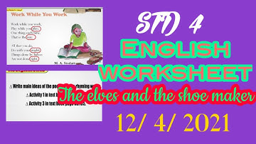 VICTERS CHANNEL STD 4 English worksheet on 12/4/2021