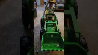 3 Year Old Gets Peg Perego John Deere Ground Loader Ride Thinking Its Hudson Merch.