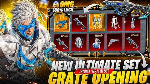 😱 New Ultimate Set Spin Crate Opening 🔥 Cryonix Wraith Set + Vector Upgrade | BGMI & PUBGM