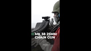 Mk 38 Chain Gun in Action | 25mm Firepower