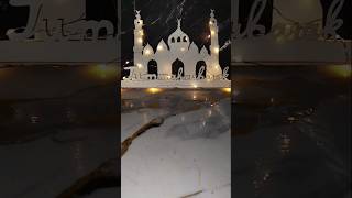 DIY fairy lights Jummah mubarak table centerpiece decor #islamicshorts #diy  #tablecenterpiece