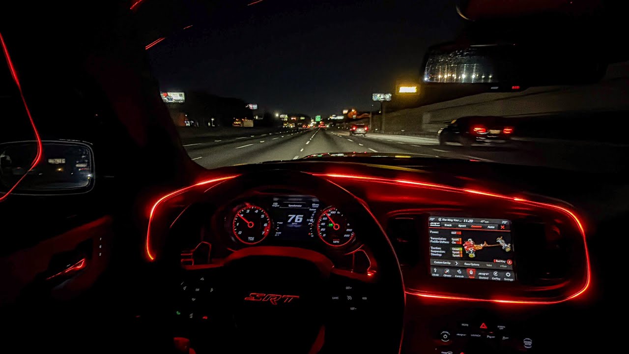 НОЧНАЯ ЕЗДА ОТ ПЕРВОГО ЛИЦА НА МОЕМ HELLCAT REDEYE ВО ВРЕМЯ ПОБЕГА ИЗ ТЮРЬМЫ