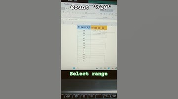 count cells greater than 20 with countif function #shortsviral #utubeshorts #trending #msexcel