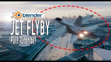 Blender 3d Jet Flyover: Full tutorial w/ jet contrails