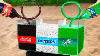 DIY Coca Cola, Sprite and Mentos vs Aquarium | Best Experiments and Tests