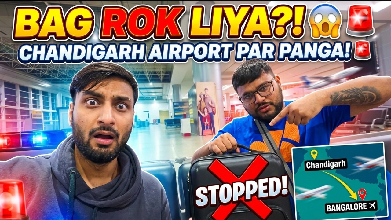 AIRPORT SECURITY Ne Bag Rok Liya! 🚨 Chandigarh Airport Par Panga Ho Gaya! 😱 Going to BANGALORE! ✈️