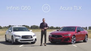 2021 Infiniti Q50 Review & Comparison vs. The 2021 Acura TLX