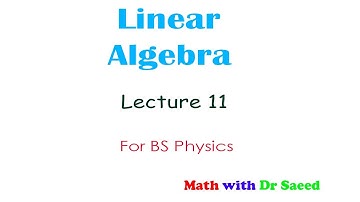 Recorded Lecture  Linear Algebra, Lec 11 ,Theorems on Eigenvalues and Eigenvectors