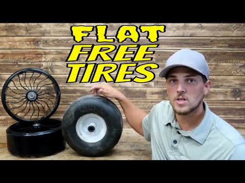 Video: Làm thế nào để bạn đặt một chiếc lốp máy cắt cỏ vào?