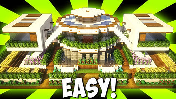 Minecraft: Big Modern House / Mansion Tutorial - [ How to Make Realistic Modern House ] 2021