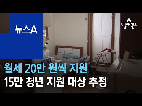 <strong>월세</strong> 20만 원씩 <strong>지원</strong>…<strong>정부</strong>, 15만 청년 <strong>지원</strong> 대상 추정 | 뉴스A