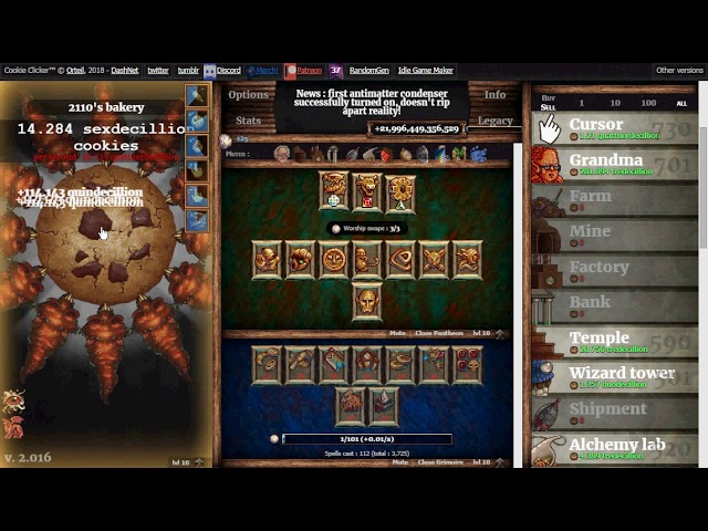 Cookie Clicker 35 Sexdecillion 16 000 Yrs Cps In 1 Minute Youtube