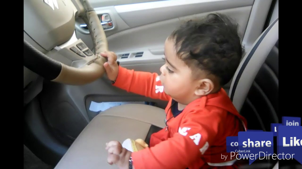 7 months baby trying to drive car YouTube