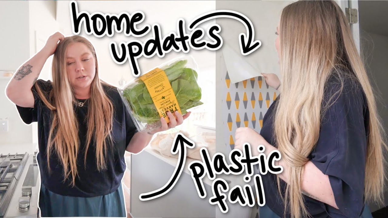 day of productive + sustainable errands (DIY upcycled decor, pilates, zero waste grocery fails)