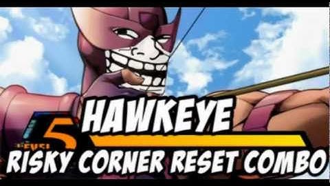 UMvC3 Hawkeye Risky Corner Reset Combo