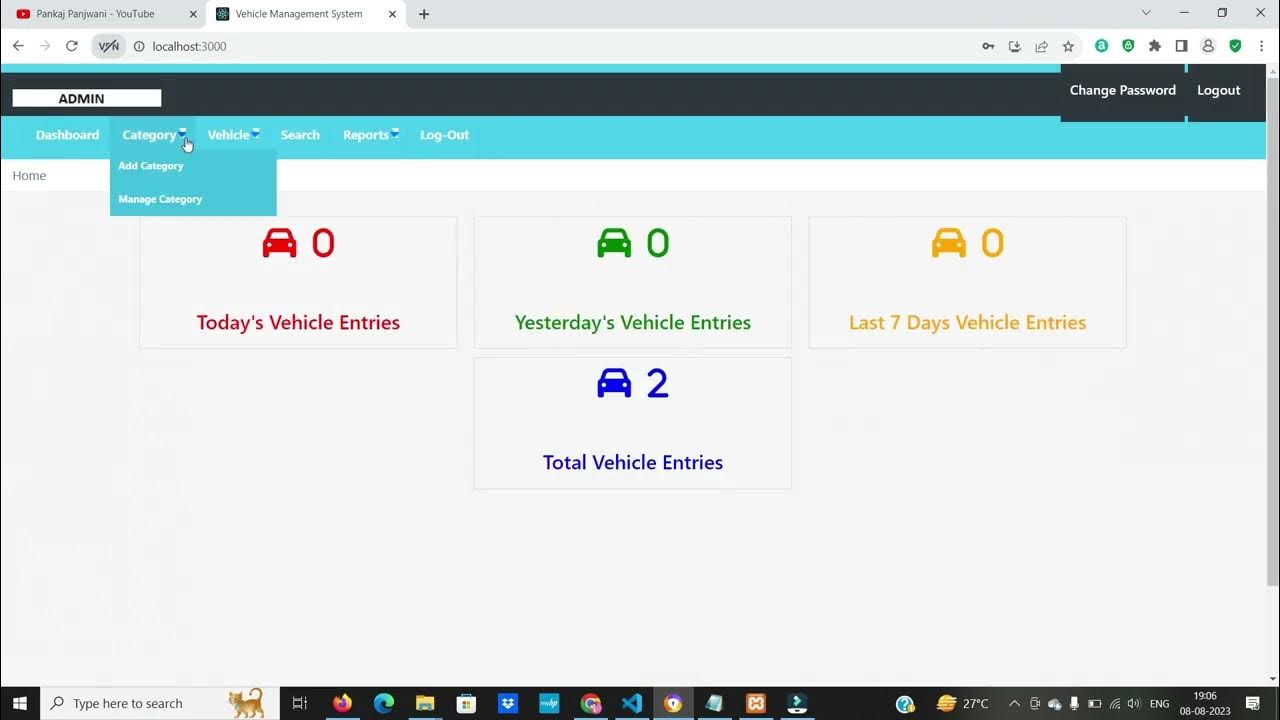 Vehicle Parking Management System using ReactJS, NodeJS and MYSQL - YouTube