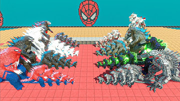 Growing Godzilla 2014 x SUPER x KIRYU x MECHAGODZILLA VS SPIDER-MAN x KNULL x VENOM x ANTI VENOM