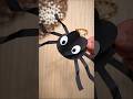 Paper sheet spider 🕷️ easy craft ideas for kids #diyideas #ytshorts #spider #kids #papercraft #art