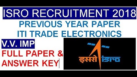 ISRO Previous Year Question paper||ISRO VSSC Previous Year Paper|Technician B Electronics mechanic