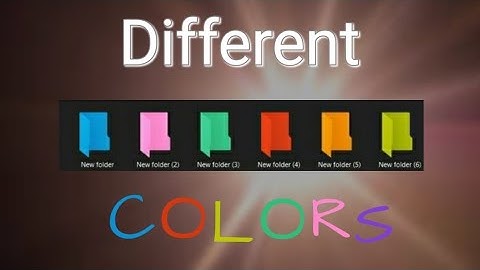 Colorize your folders on Windows 10 - FREE & Easy