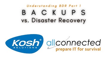 Backups vs. Disaster Recovery