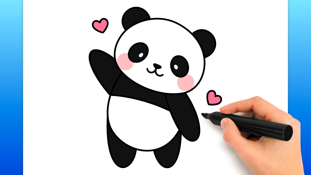 How To Draw A Cute Panda (Easy Drawing Tutorial) - YouTube