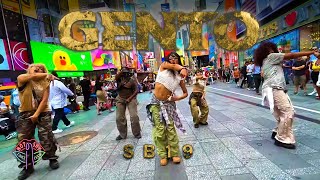 [PPOP IN PUBLIC NYC TIMES SQUARE] SB19 - Gento Dance Cover by Not Shy Dance Crew Resimi