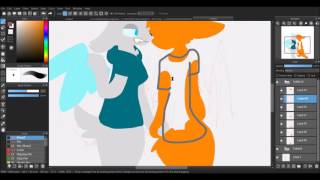 not like i like you // random speedpaint of 2 of my ocs