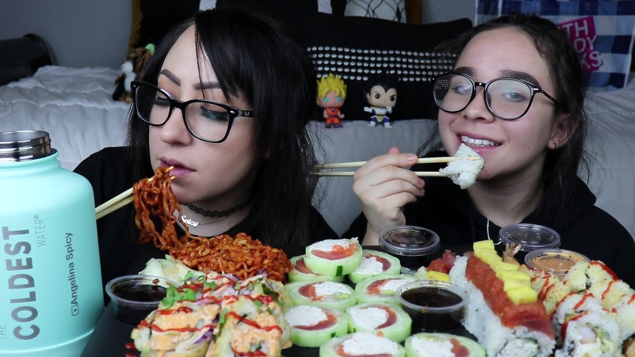 SUSHI AND RAMEN MUKBANG | EATING SHOW
