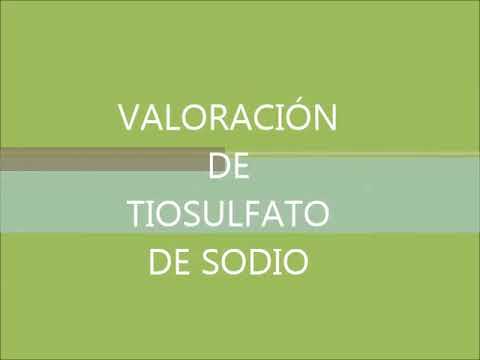 Vídeo: Tiosulfato De Sodio: Instrucciones, Aplicación, Indicaciones