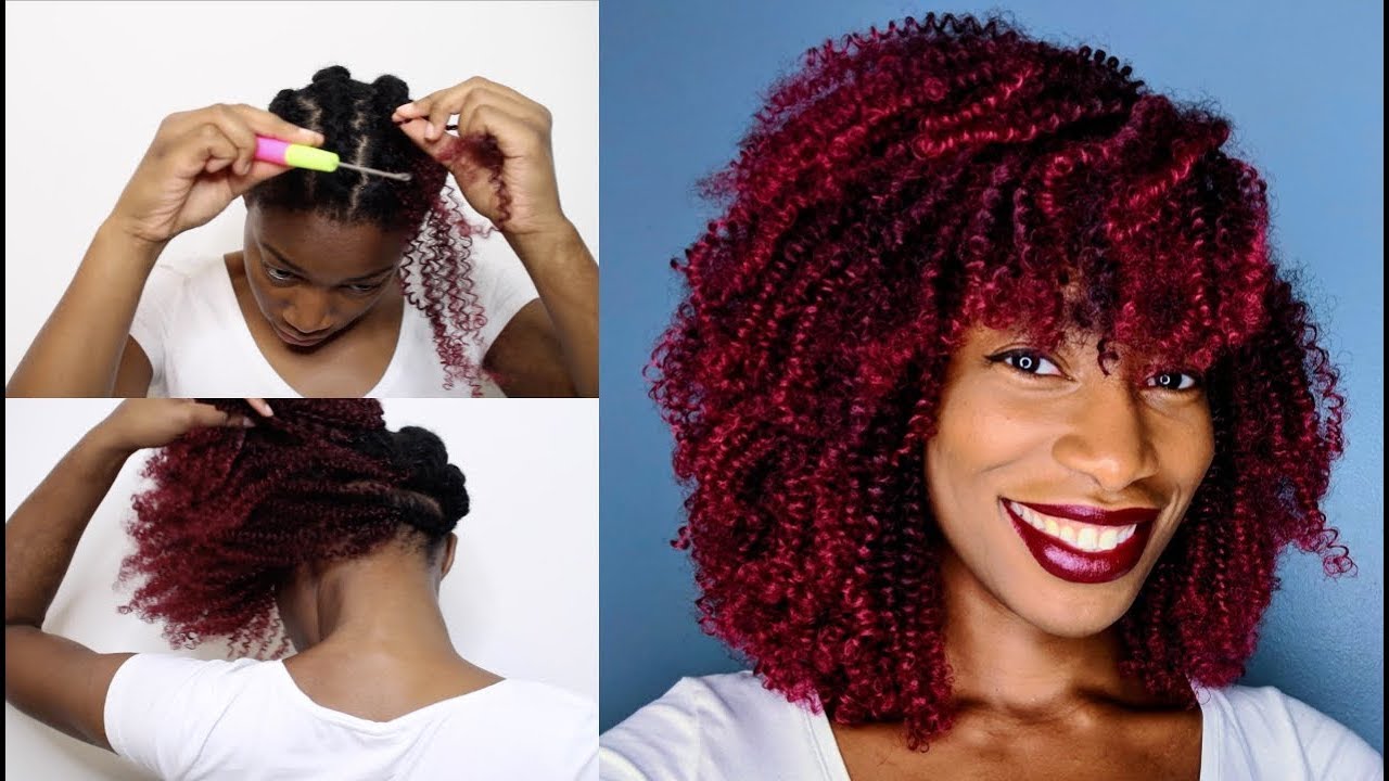 Braids  Red crochet braids, Natural hair styles for black women, Colored  braids