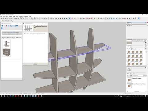 Fastest way to make Curved Interlocking Shelf Unit in SketchUp