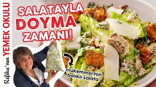 Dünyanın En Lezzetli Ton Balıklı Salata Tarifi Doyurucu Salata Nasıl Yapılır? Enfes Salata Sosu