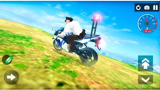POLICE BIKE STUNT RACE GAME: police bike crashes game video - KHILADI BR #game screenshot 1