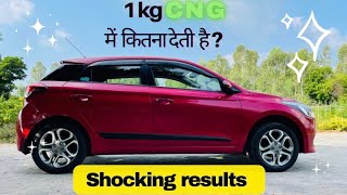 Hyundai Elite i20 1kg CNG mei kitna mileage deti h ? Shocking Results 😱 #akshaymotovlogs