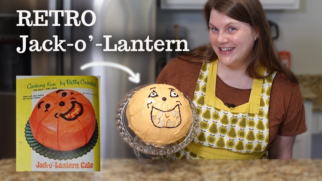 Retro Jack o Lantern Cake WITH the Betty Crocker Bake and Fill!