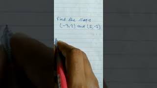Slope | How To Find Slope || How To Find The Slope of a Line  | Slope of a line #shorts #slope