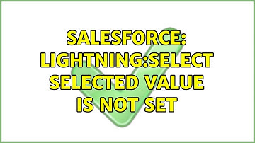 Salesforce: lightning:select selected value is not set (3 Solutions!!)