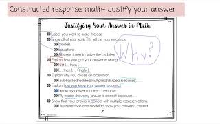 10/29 math- Constructed response