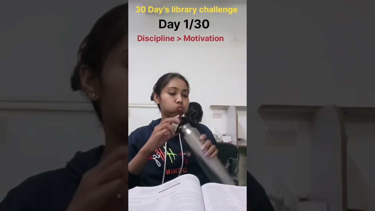 Day 1/30 📚 Library study challenge . Motivation fades , Discipline stays ✨ 