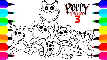 Poppy Playtime Chapter 3 New coloring Pages / How to color Smiling Critters
