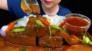 SPICY FOOD||Spicy Pork Belly & White Rice * MUKBANG SOUNDS *