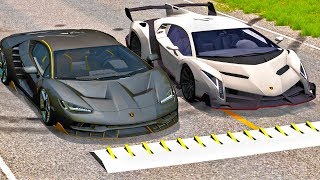 Beamng Drive Spike Strips Crashes #1 - Beamng.Drive Compilation