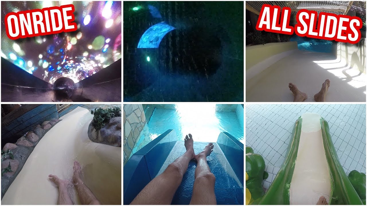 H2O Herford - Alle Rutschen - Onride (Thunderbird,Jungle Cone,Breitrutsche,Tabokiri,Kinderrutsche)