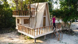 Building Best Survival House Using Bamboo And Mud Wall Creative