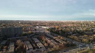 360 Mississauga  from the Library at Sunset Drone Video