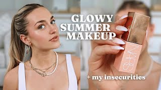 glowy summer makeup routine (+ talking about my insecurities/current struggles)