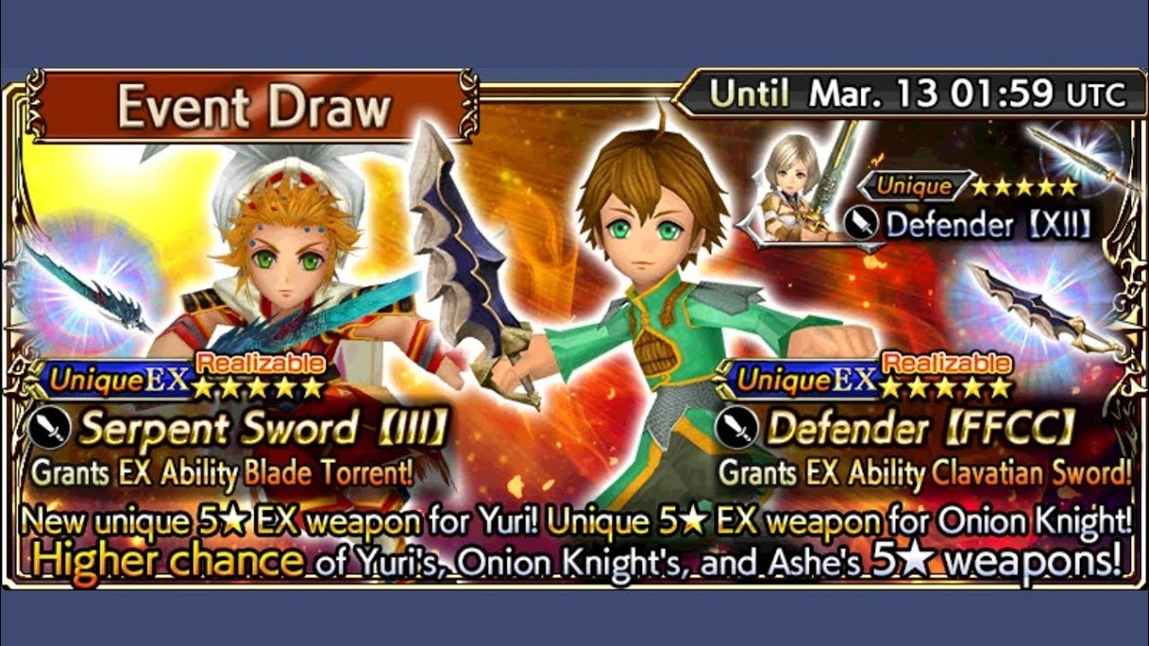 DFFOO Yuri & Onion Knight EX Banner Draw Pulls YouTube