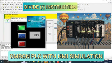 CX Programmer : Divided (/) instruction omron PLC with HMI CX Designer Simulation