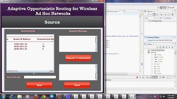 Adaptive Oppotunistic Routing For Wireless Ad Hoc Networks in Java